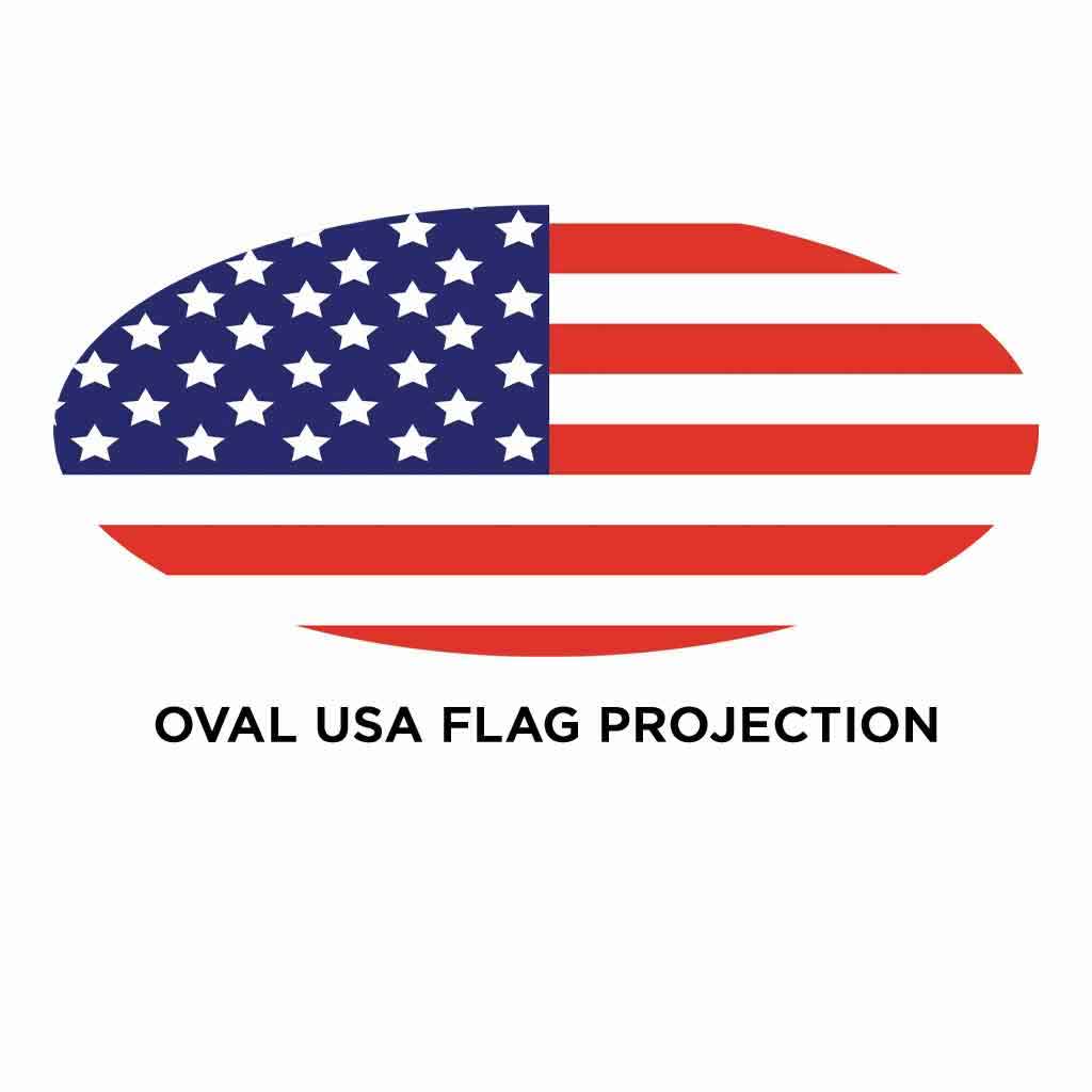 Oval USA Flag Projector LED Door Light for Peterbilt & Kenworth – Driver Side