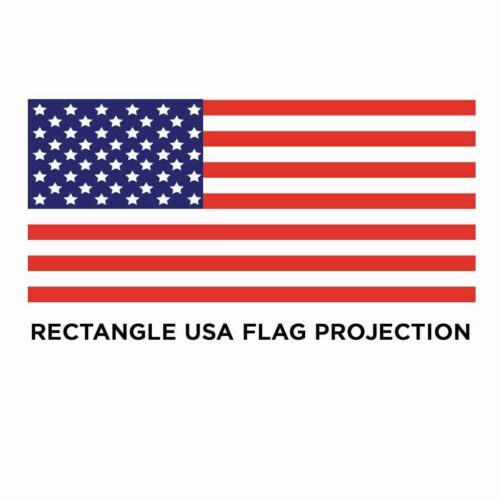Rectangle USA Flag Projector LED Door Light for Peterbilt & Kenworth – Driver Side