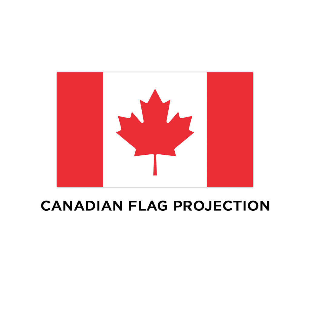 Canada Flag Projector LED Door Light for Peterbilt & Kenworth – Passenger Side