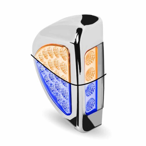 Amber Turn & Marker to Blue Auxiliary Peterbilt Headlight Turn Signal LED Light – 24 Diodes