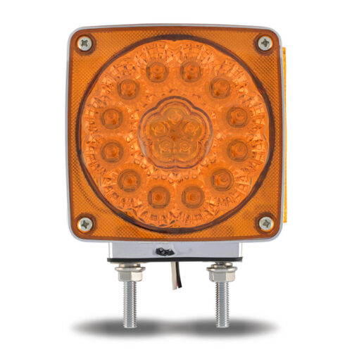 Amber/Amber Turn & Marker Square Double Face LED Light – Double Post | 36 Diodes | Amber Lens | Driver Side