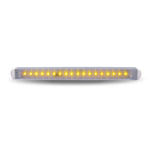 17″ Amber LED Chrome Auxiliary Strip (12 Diodes)