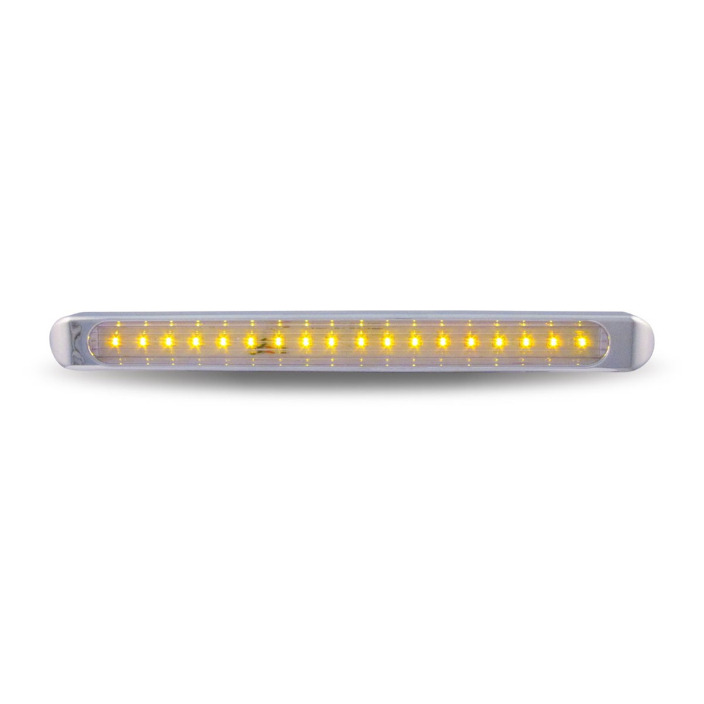 17″ Amber LED Chrome Auxiliary Strip (12 Diodes)