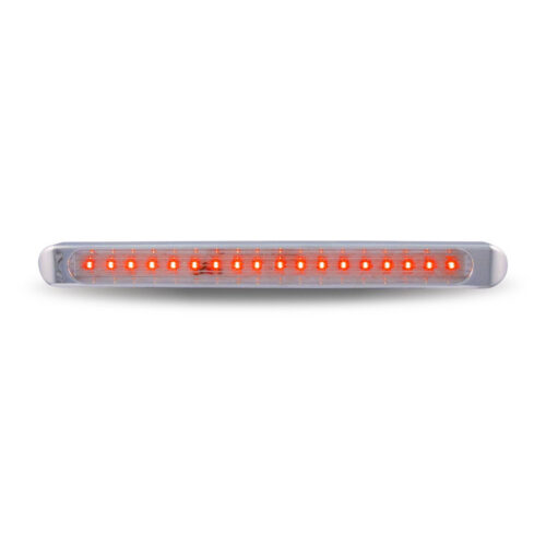 17″ Red LED Chrome Auxiliary Strip (12 Diodes)