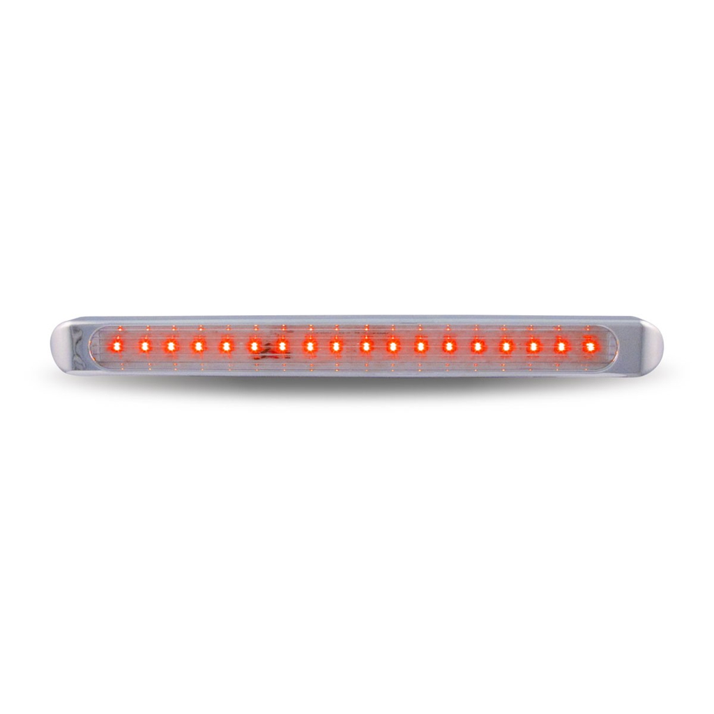 17″ Red LED Chrome Auxiliary Strip (12 Diodes)