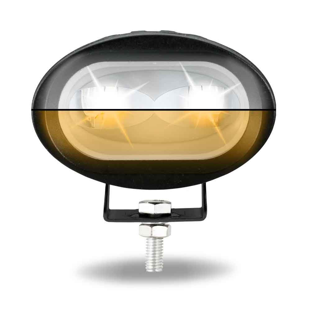 Dual Color Series White/Amber LED Heavy Duty Work Lamp with Dual Color Function – Spot Beam | 1000 Lumens