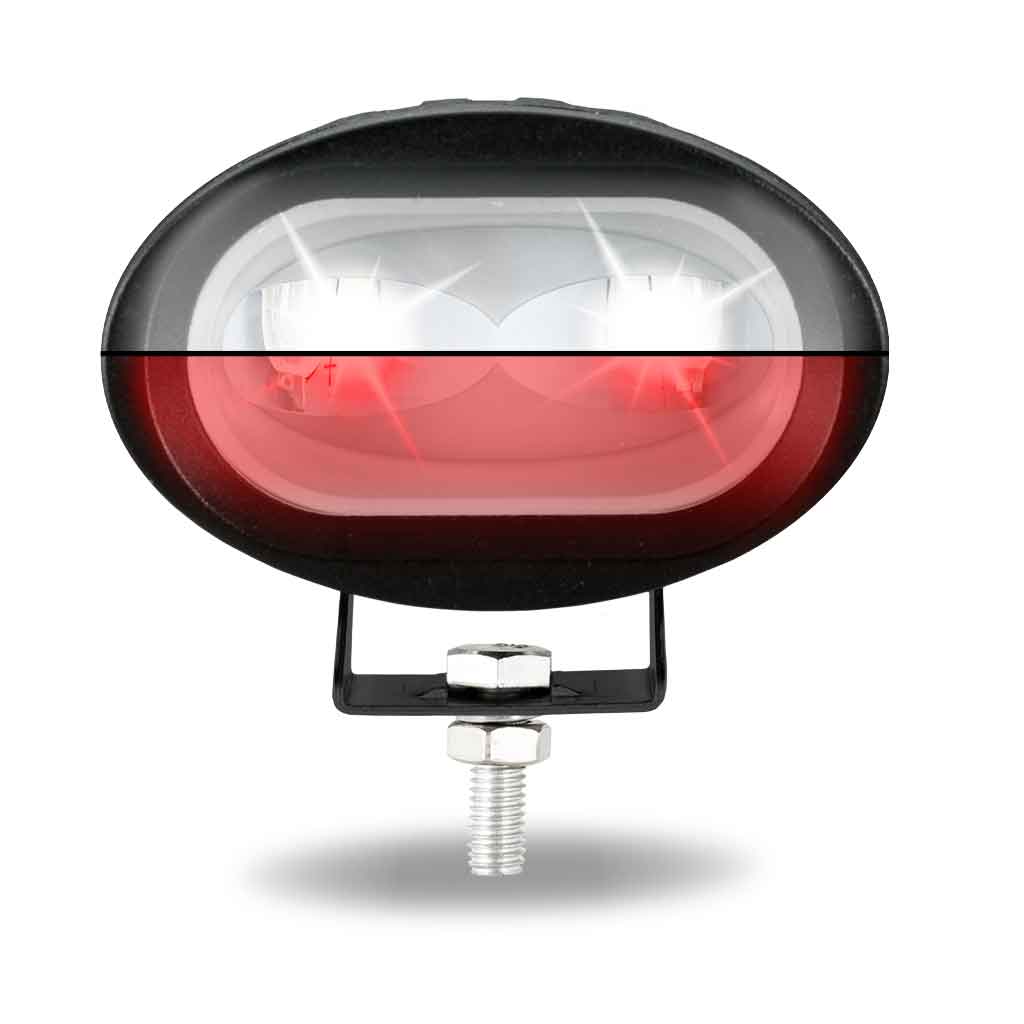 Dual Color Series White/Red LED Heavy Duty Work Lamp with Dual Color Function – Spot Beam | 1000 Lumens