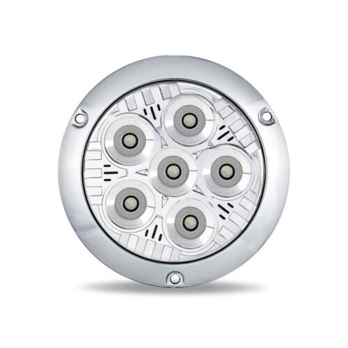 4″ Legacy Series Flange Mount Chrome Round LED Work Light – Spot Beam | 2000 Lumens