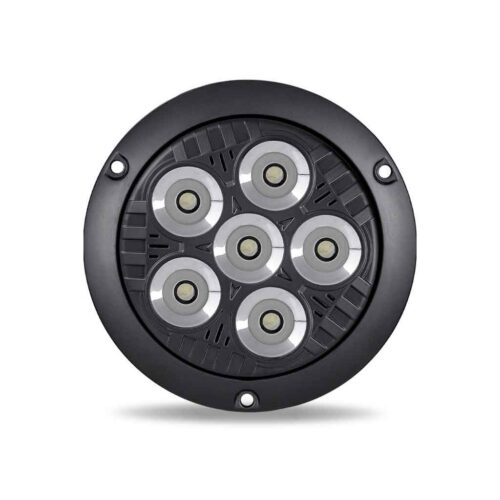 4″ Legacy Series Flange Mount Black Round LED Work Light – Spot Beam | 2000 Lumens