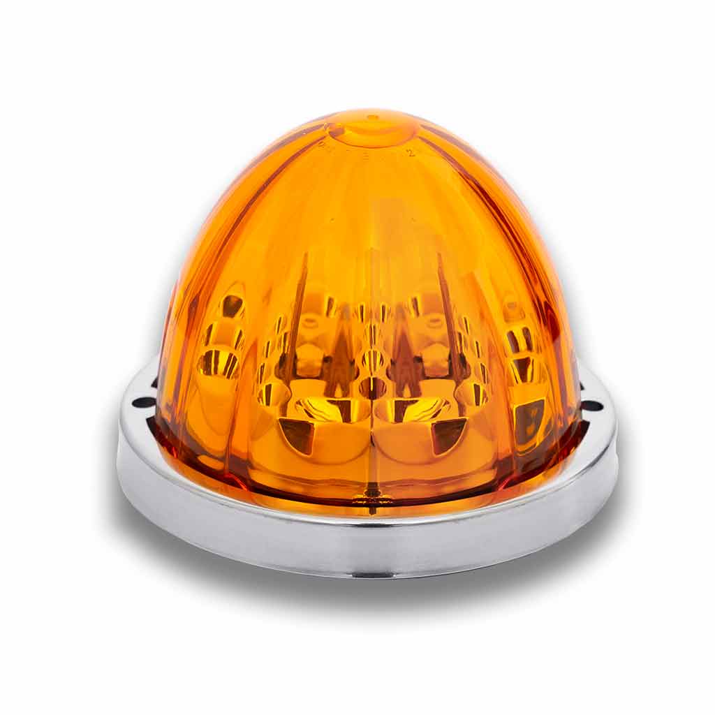 Amber Clearance & Marker Star-Burst Watermelon LED Light – 19 Diodes