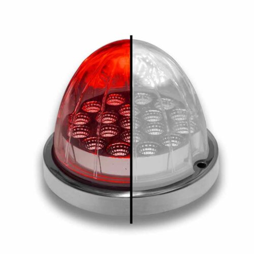 Red Clearance & Marker to White Auxiliary Watermelon LED Light – 19 Diodes