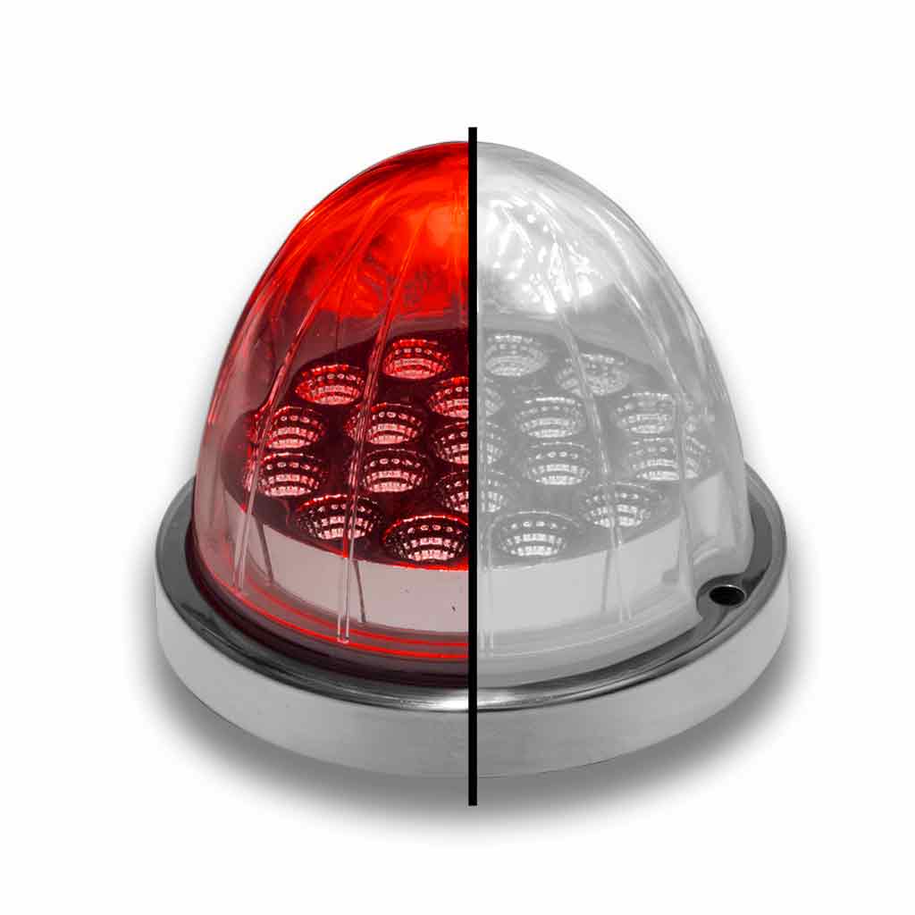 Red Clearance & Marker to White Auxiliary Watermelon LED Light – 19 Diodes