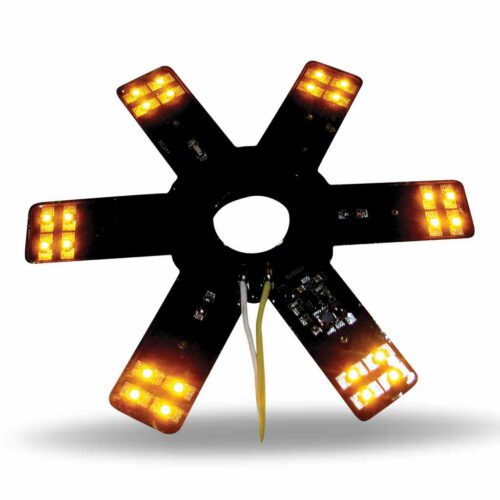 8″ Amber Auxiliary Star LED Light for 15″ Donaldson/Vortox Air Cleaners – 24 Diodes