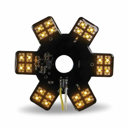5″ Amber Auxiliary Star LED Light for 13″ & 15″ Donaldson/Vortox Air Cleaners – 24 Diodes