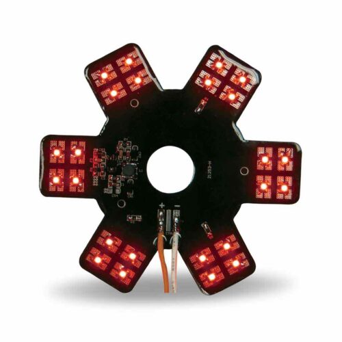 5″ Red Auxiliary Star LED Light for 13″ & 15″ Donaldson/Vortox Air Cleaners – 24 Diodes