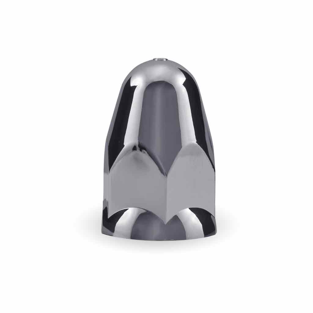 1 1/2″ Push On Nut Cover with Flange – Chrome ABS Plastic