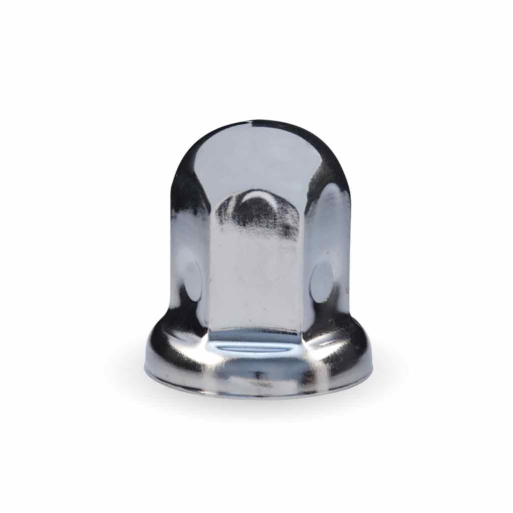 33mm Push On Nut Cover with Flange – Stainless Steel