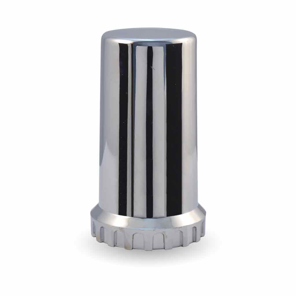 33mm Threaded Long Nut Cover with Flange – Chrome ABS Plastic