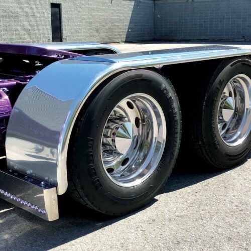 142″ Smooth Straight Drop Full Fenders & Heavy Duty Mounting Kit – 14 Gauge (Fenders)