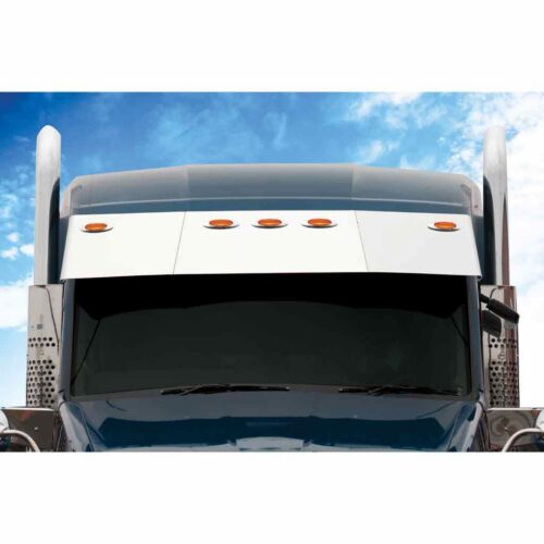 KW. 15.5″ Mid Roof & Standup Sleeper Sun Visor (2013-2021) – Blind Mount | 5 x Slotted Holes