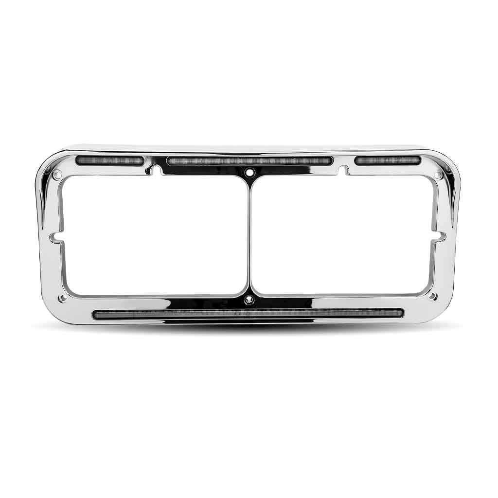 Clear Amber Accent Auxiliary LED Headlight Bezel – 51 Diodes