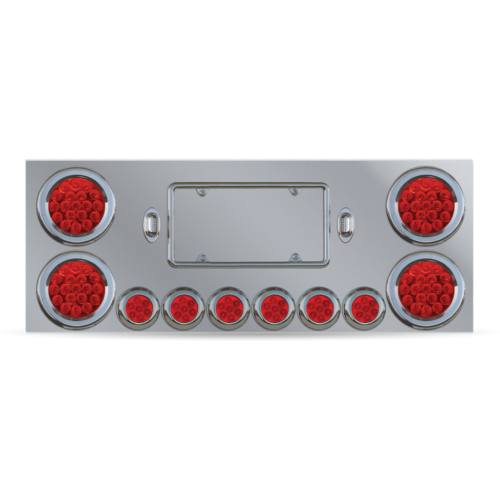 LED Rear Center Panel – 4″ & 2″ LEDs | Stainless Steel