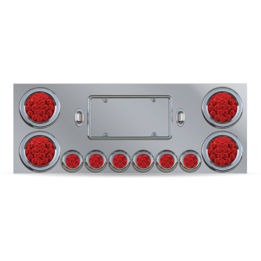 LED Rear Center Panel – 4″ & 2″ LEDs | Stainless Steel
