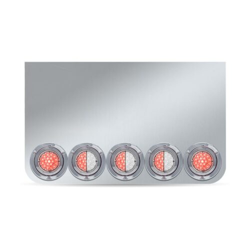 20″ Drop Dual LED Rear Center Panel with Rounded Bottom – Star-Burst Watermelon LEDs (Clear Lens)