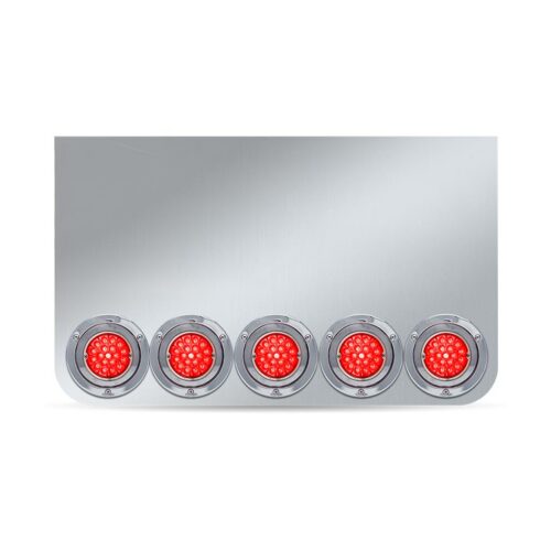 20″ Drop Dual LED Rear Center Panel with Rounded Bottom – Star-Burst Watermelon LEDs (Red Lens)