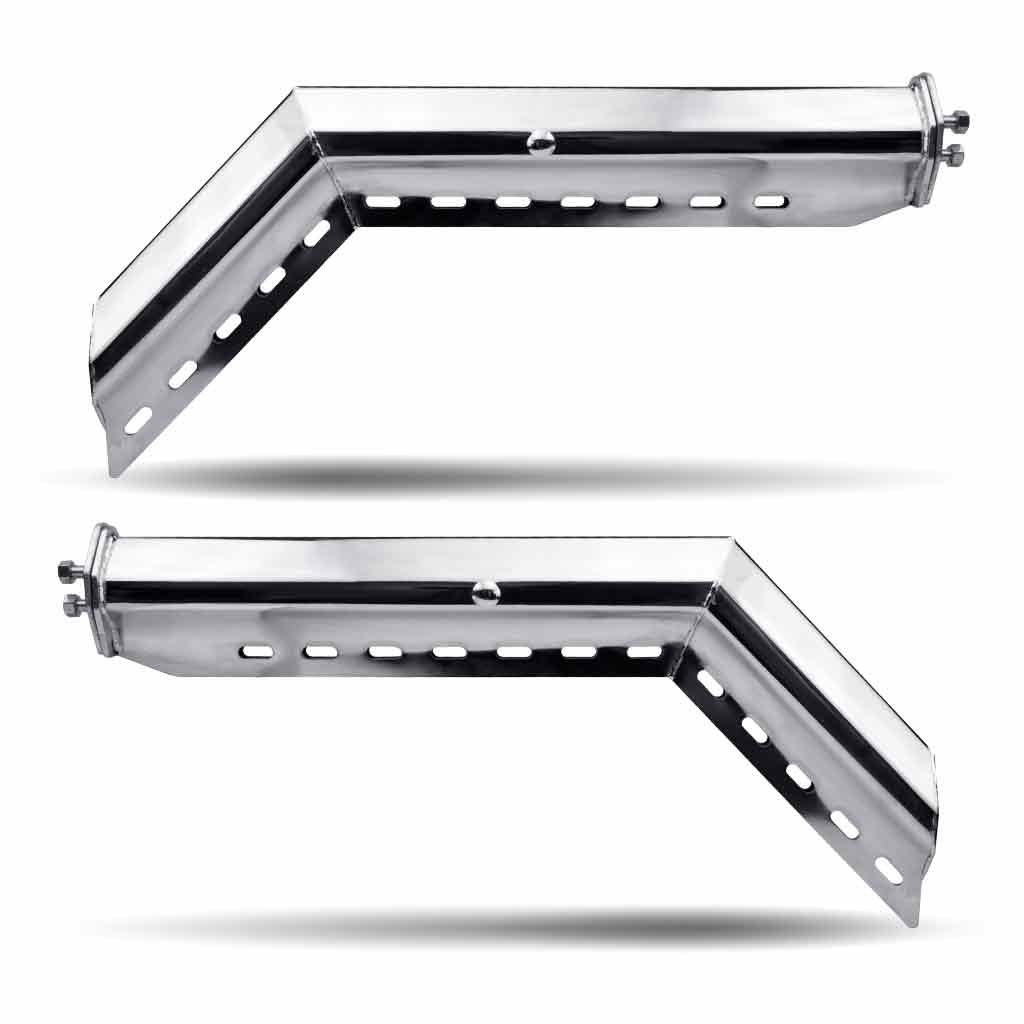45? Angled 30″ Mud Flap Hangers – 1 1/8″ Bolt Spacing | Stainless Steel
