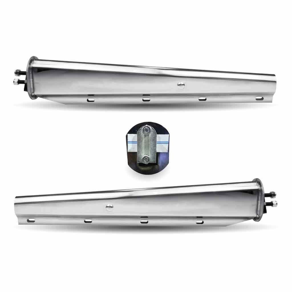 30″ Mud Flap Hangers – 1 1/8″ Bolt Spacing | Chrome Steel