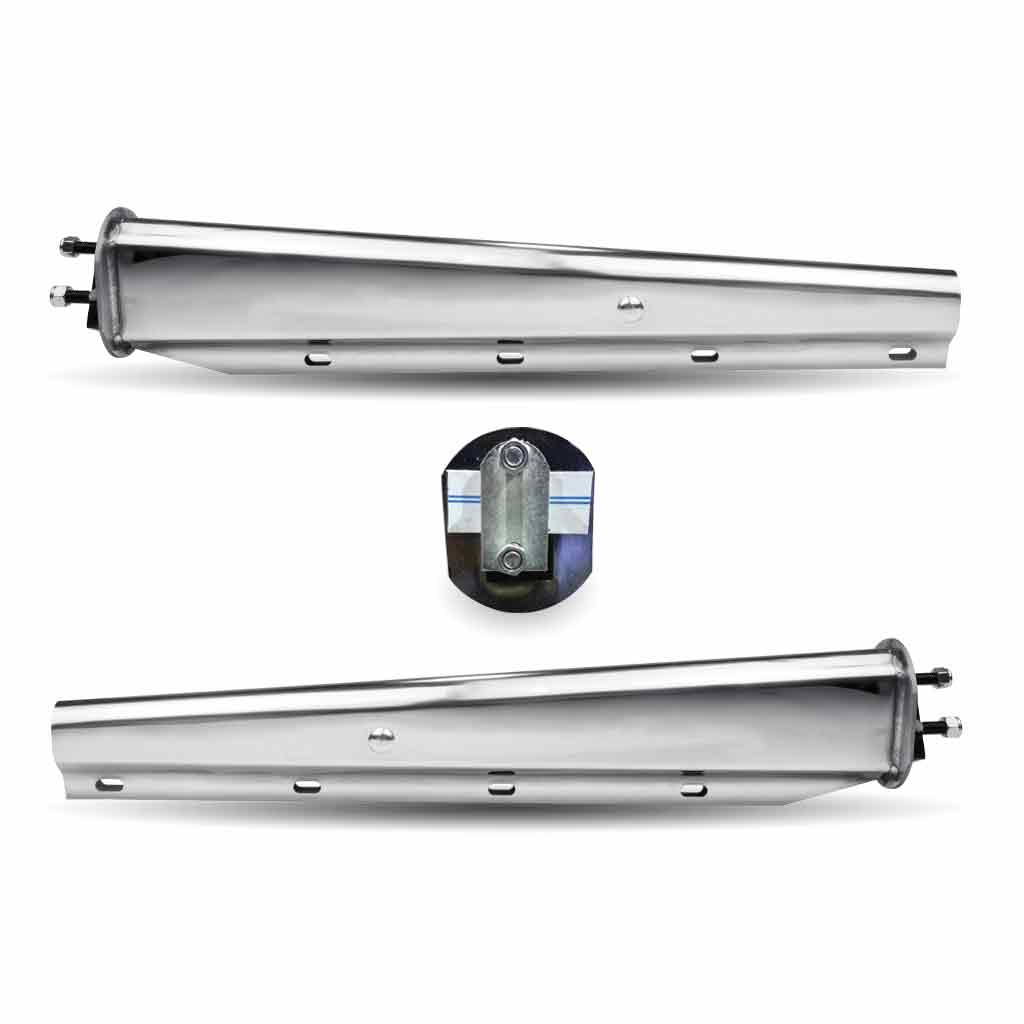 30″ Mud Flap Hangers – 2 1/2″ Bolt Spacing | Chrome Steel