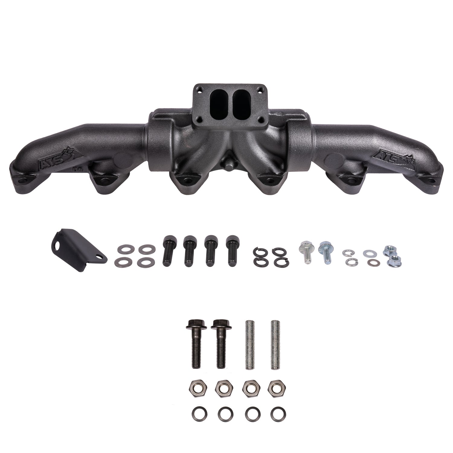 ATS Pulse Flow Exhaust Manifold Kit Fits 1994-2002 5.9L 12V 24V Cummins 3-Pc T4 With Optional Gaskets Premium Hardware - Image 5